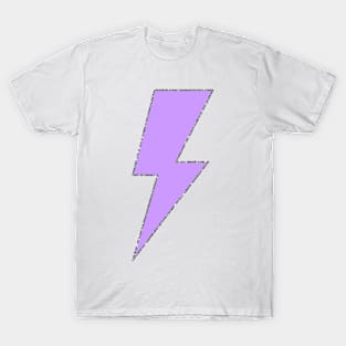 purple and glitter lightning bolt T-Shirt